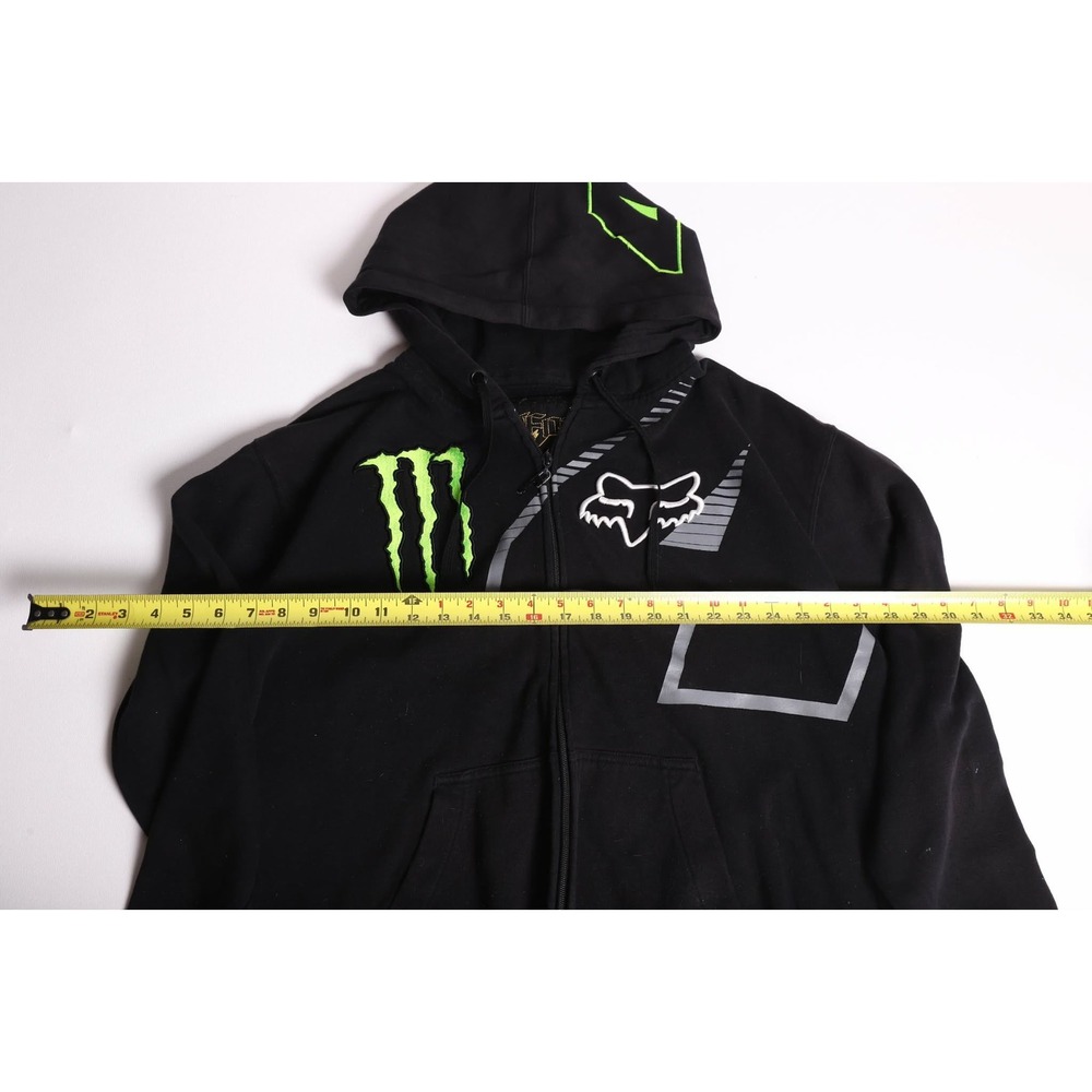 Fox Racing Monster Energy Ricky Carmichael Hoodie Mens Large Black Zip Up RC4 - Picture 8 of 8